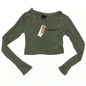 NWT Urban‎ Outfitters Crop  top Mose green Medium